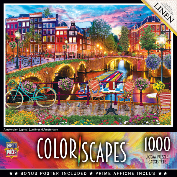 Masterpieces Puzzle Colorscapes Amsterdam Lights Puzzle 1,000 pieces