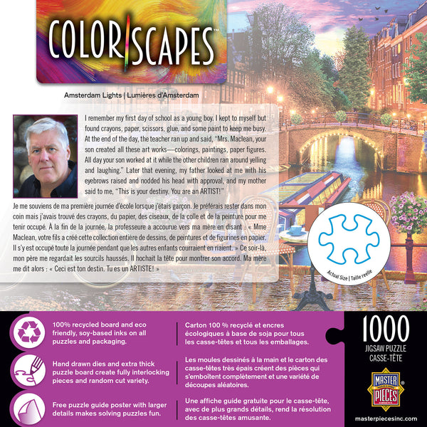 Masterpieces Puzzle Colorscapes Amsterdam Lights Puzzle 1,000 pieces