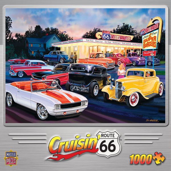 Masterpieces Puzzle Cruisin Dogs and Burgers Puzzle 1,000 pieces