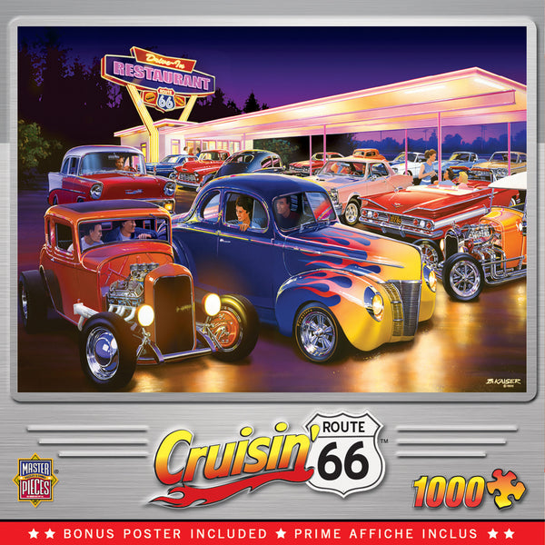 Masterpieces Puzzle Cruisin Friday Night Hot Rods Puzzle 1,000 pieces