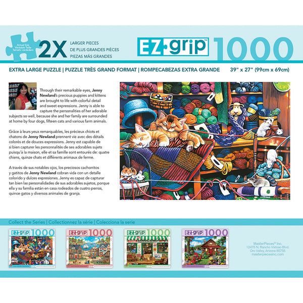 Masterpieces - EZ Grip Knittin Kittens Jigsaw Puzzle (1000 Pieces)