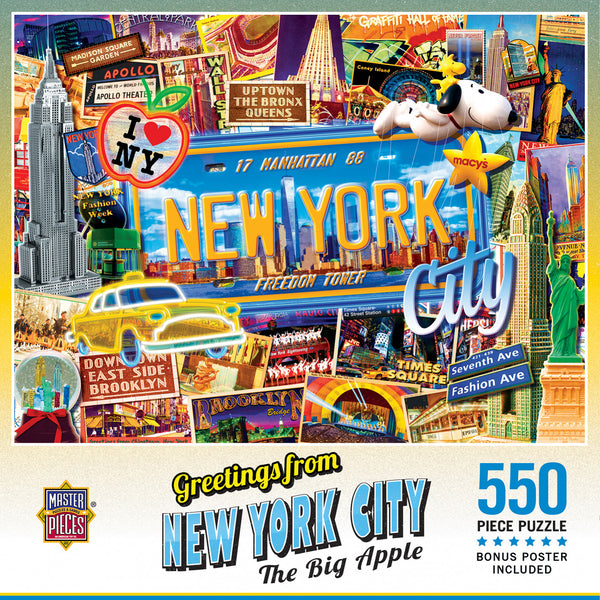 Masterpieces - Greetings from New York Jigsaw Puzzle (550 Pieces)