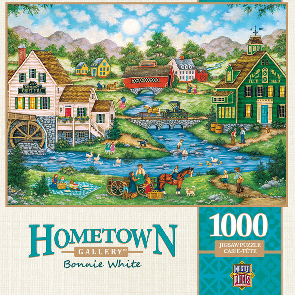 Masterpieces - Hometown Gallery Millside Picnic Jigsaw Puzzle (1000 Pieces)