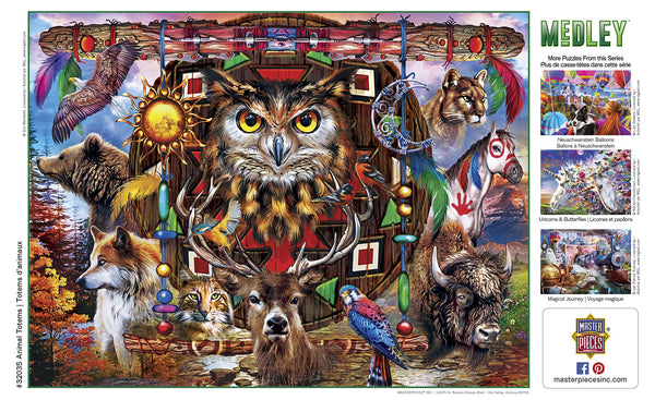 Masterpieces - Medley Animal Totems Ez Grip Jigsaw Puzzle (300 Pieces)