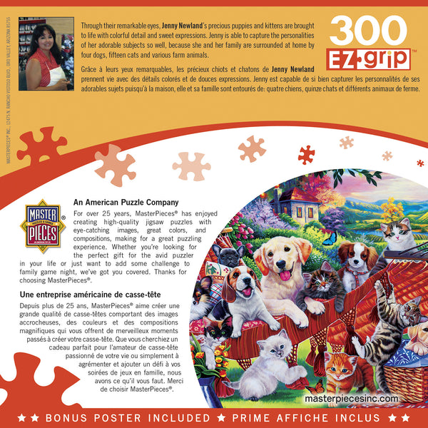 Masterpieces Puzzle Playful Paws A Lazy Afternoon Ez Grip Puzzle 300 pieces