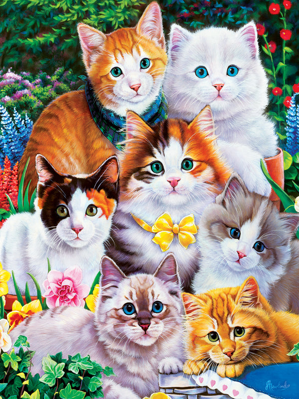 Masterpieces Puzzle Playful Paws Purrfectly Adorable Ez Grip Puzzle 300 pieces