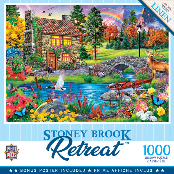 Masterpieces Puzzle Retreat Stoney Brook Cottage Puzzle 1,000 pieces