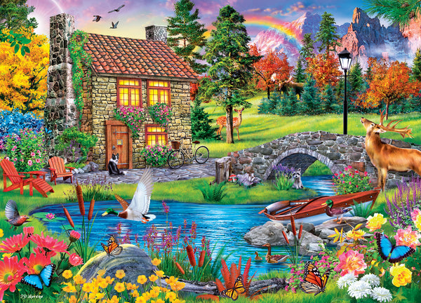 Masterpieces Puzzle Retreat Stoney Brook Cottage Puzzle 1,000 pieces