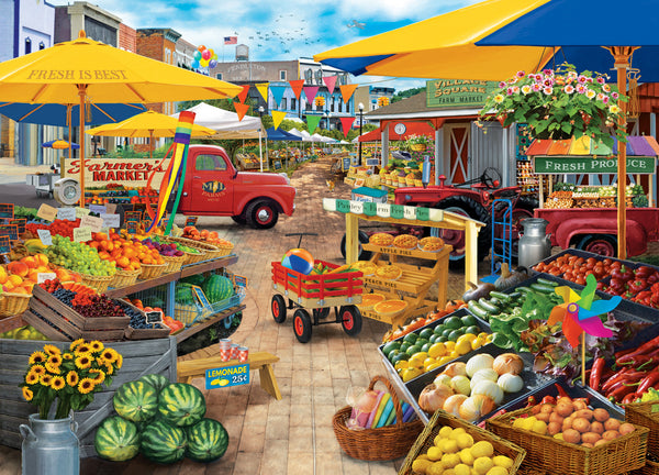 Masterpieces Puzzle Seek & Find Market Square Puzzle 1,000 pieces