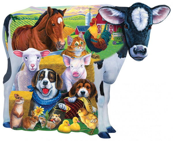 Masterpieces Puzzle Shaped Farm Friends Puzzle 100 pieces