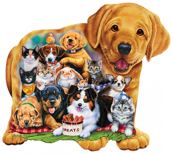 Masterpieces Puzzle Shaped Pets Pals Puzzle 100 pieces