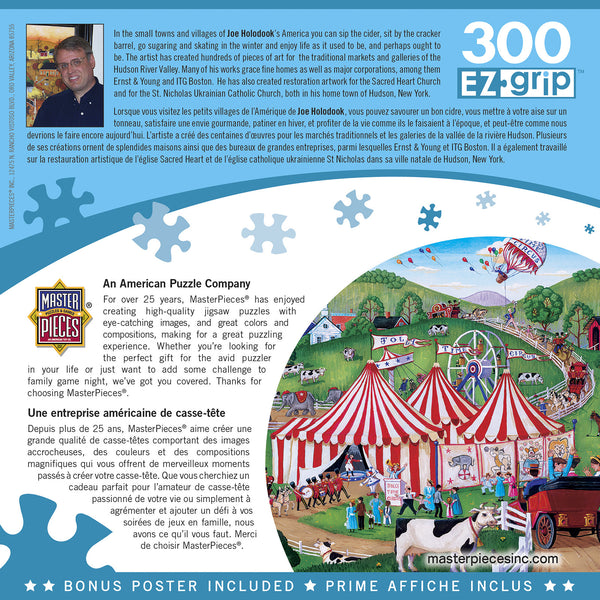 Masterpieces Puzzle Town & Country Jolly Time Circus Ez Grip Puzzle 300 pieces