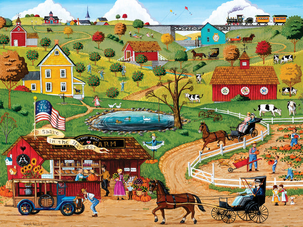 Masterpieces Puzzle Town & Country Share in the Harvest Ez Grip Puzzle 300 pieces
