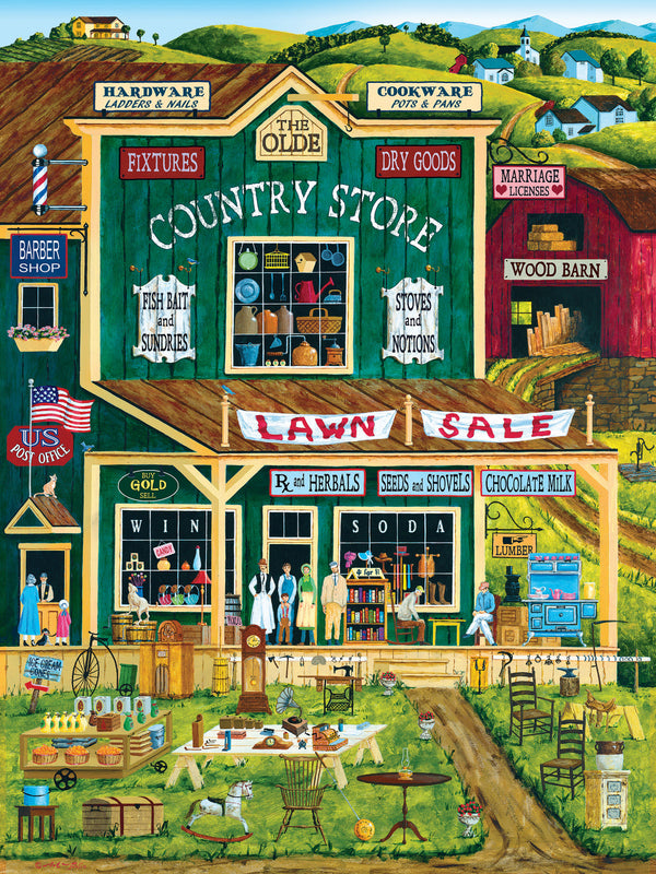 Masterpieces Puzzle Town & Country The Old Country Store Ez Grip Puzzle 300 pieces