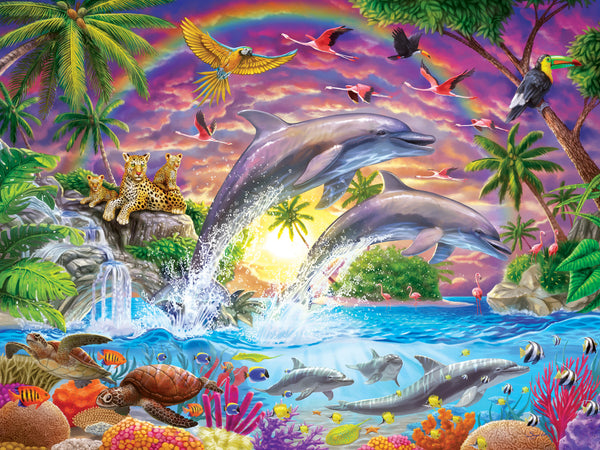 Masterpieces Puzzle Tropics Fantasy Isle Ez Grip Puzzle 300 pieces