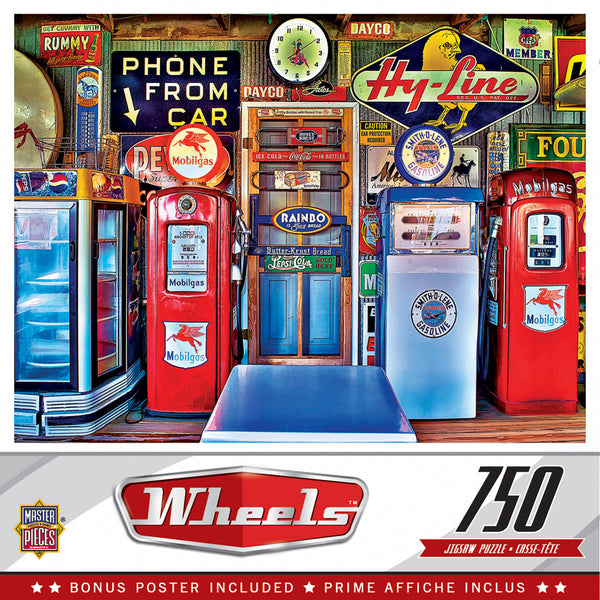 Masterpieces Puzzle Wheels Classic Gas Puzzle 750 pieces