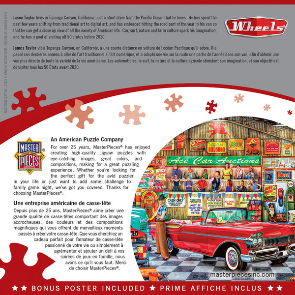 Masterpieces Puzzle Wheels the Auctioneer Puzzle 750 pieces