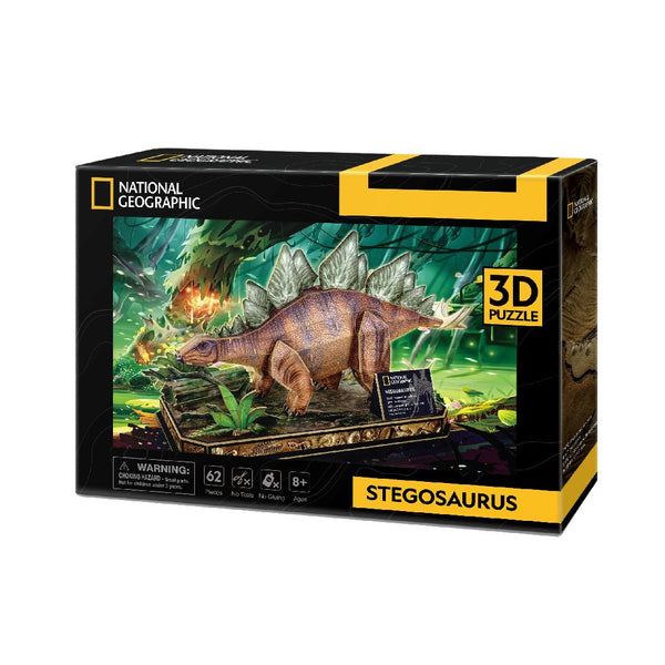 National Geographic - Stegosaurus 3D Jigsaw Puzzle (62 Pieces)