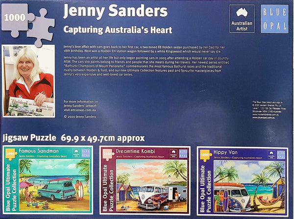 Blue Opal - Jenny Sanders - Hippy Van Jigsaw Puzzle (1000 pieces)