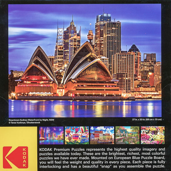 Kodak Premium Puzzles - Downtown Sydney Waterfront by Night, NSW Jigsaw Puzzle (1000 pieces)