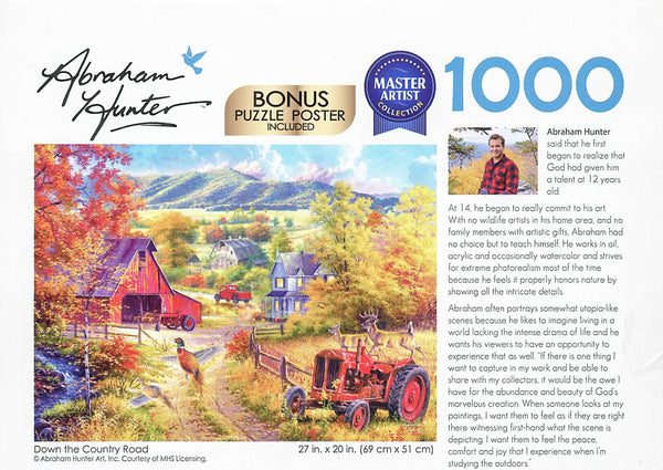 Cra-Z-Art - Master Artist Collection - Abraham Hunter - Down the Country Road Jigsaw Puzzle (1000 Pieces)