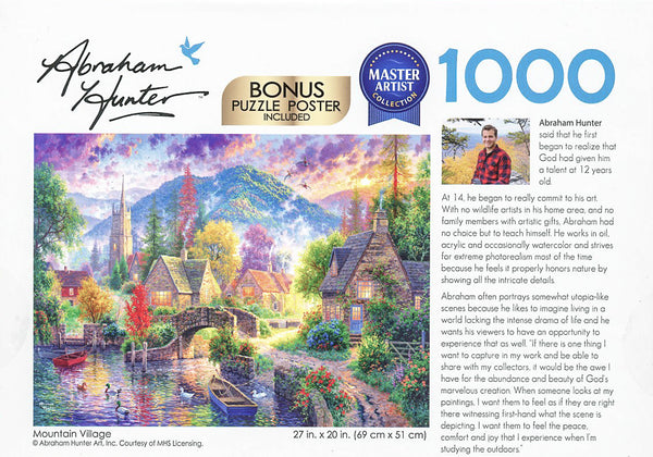 Cra-Z-Art - Master Artist Collection - Abraham Hunter - Mountain Village Jigsaw Puzzle (1000 Pieces)