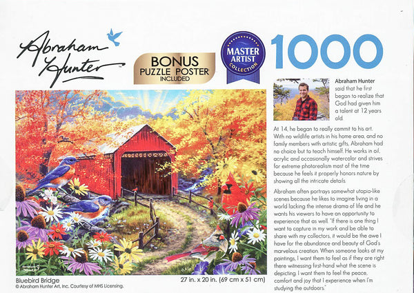 Cra-Z-Art - Master Artist Collection - Abraham Hunter - Bluebird Bridge Jigsaw Puzzle (1000 Pieces)