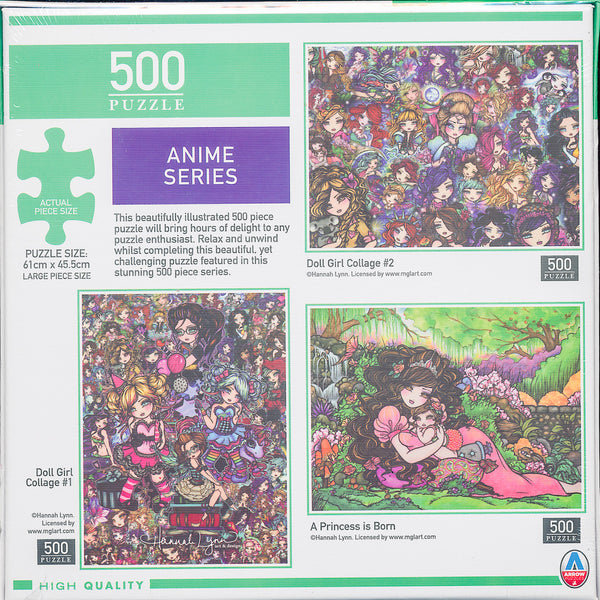 Arrow Puzzles - Anime Series - Doll Girl Collage #1 - 500 Piece Jigsaw Puzzle