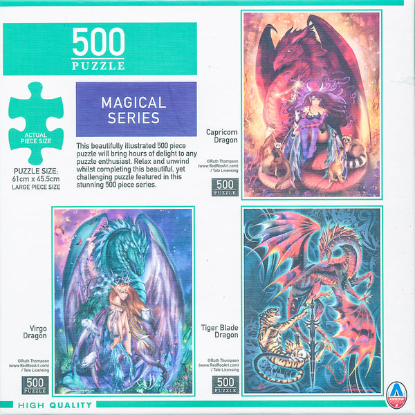 Arrow Puzzles - Magical Series - Capricorn Dragon by Ruth Thompson Jigsaw Puzzle (500 Pieces)