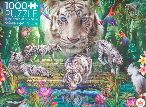 Regal - Animal Series - White Tiger Temple by Ciro Marchetti Jigsaw Puzzle (1000 pieces)