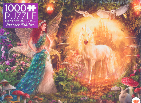 Regal - Mythical Series - Peacock Feather by Jan Patrik Krasny Jigsaw Puzzle (1000 pieces)
