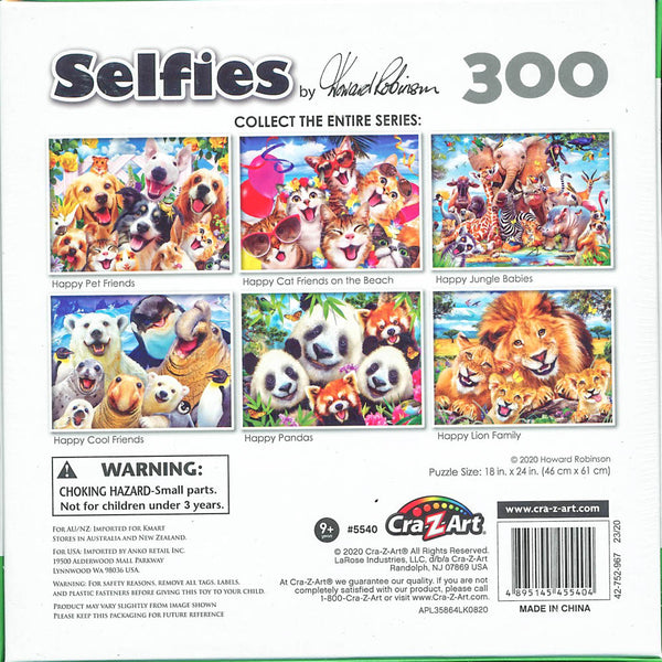 Selfies - Happy Pet Friends 300 Piece Jigsaw Puzzle by Howard Robinson