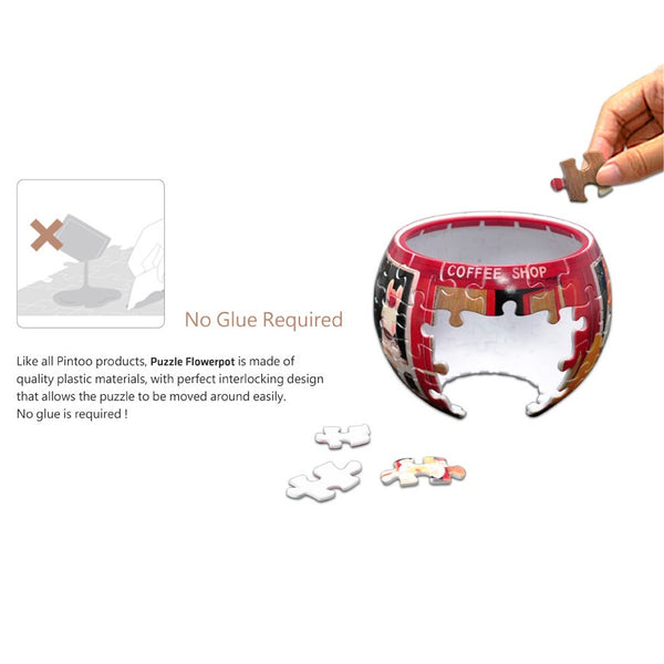 Pintoo - Flowerpot Retro Tiles Jigsaw Puzzle (80 Pieces)