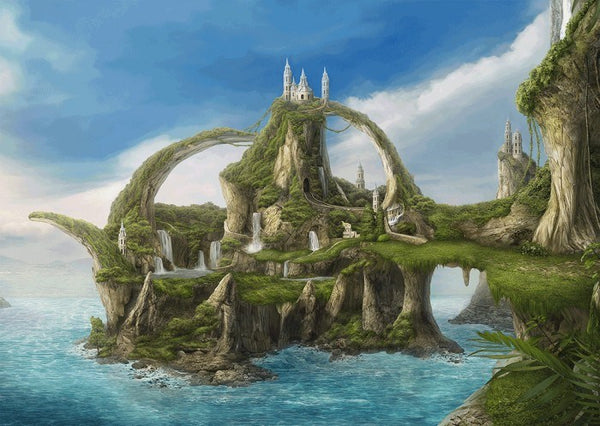 Schmidt - Island of Waterfalls by Nadegda Mihailova Jigsaw Puzzle (1000 Pieces)