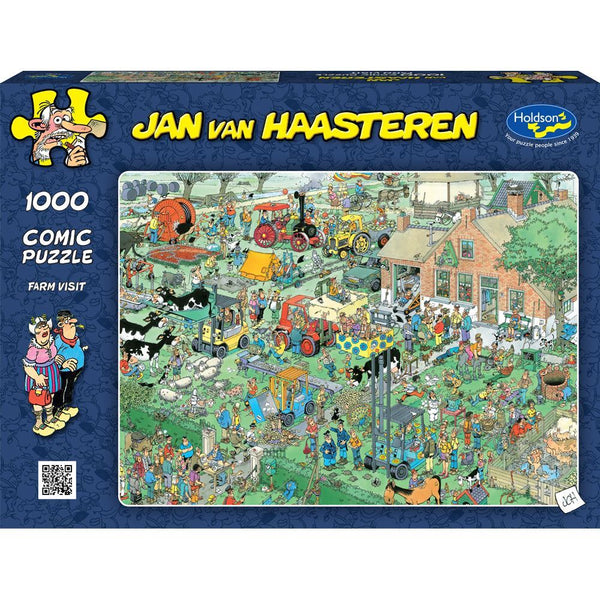 Holdson - Farm Visit by Jan Van Haasteren Jigsaw Puzzle (1000 Pieces)