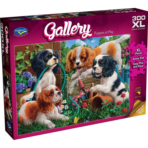 Holdson - Gallery Series 10 - Puppies at Play XL Jigsaw Puzzle (300 Pieces)