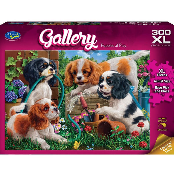 Holdson - Gallery Series 10 - Puppies at Play XL Jigsaw Puzzle (300 Pieces)