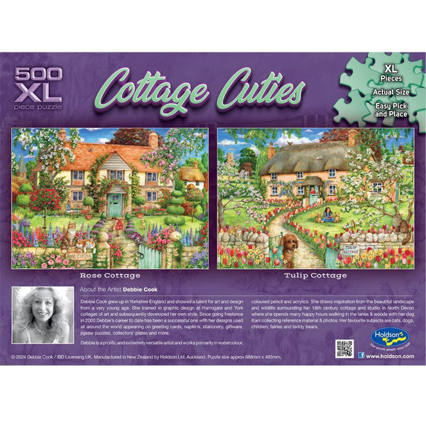 Holdson - Cottage Cuties Rose XL by Debbie Cook Jigsaw Puzzle (500 Pieces)