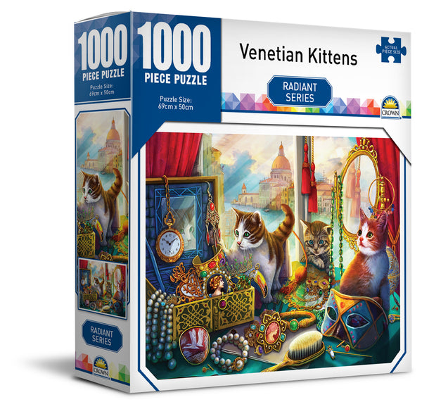 Crown - Radiant Series 2 - Venetian Kittens Jigsaw Puzzle (1000 pieces)