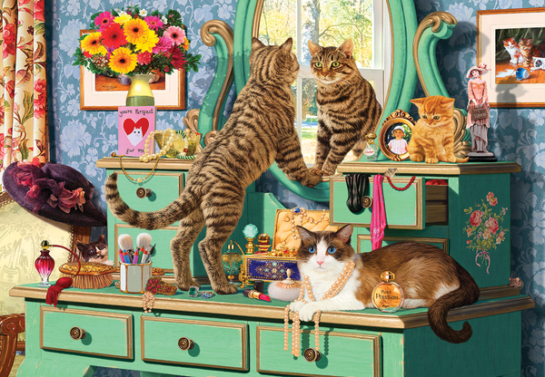 Anatolian - Cats Dressing Table by Steve Read Jigsaw Puzzle (260 Pieces)