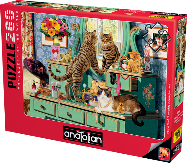 Anatolian - Cats Dressing Table by Steve Read Jigsaw Puzzle (260 Pieces)