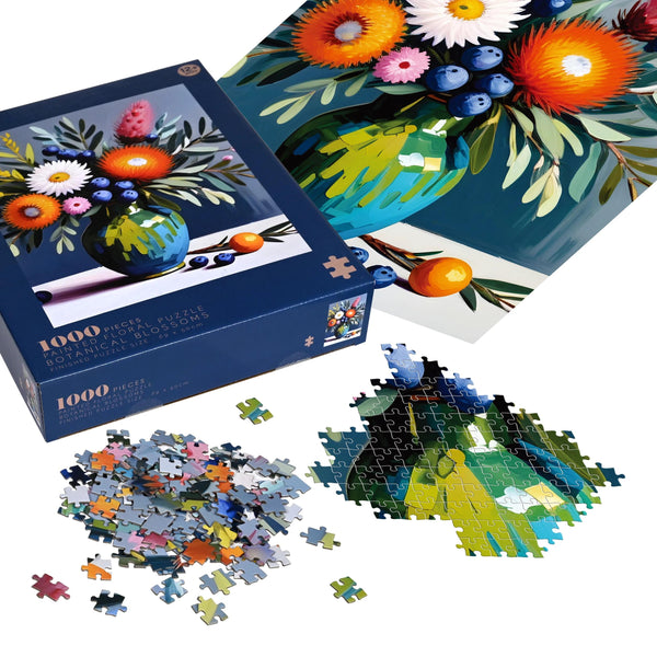 Painted Floral - Botanical Blossoms Jigsaw Puzzle (1000 Pieces)