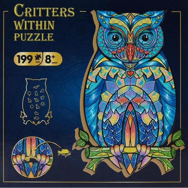 Critters Within Jigsaw Puzzle - Owl (199 Pieces)