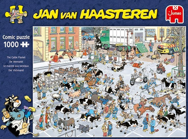 Jumbo - The Cattle Market by Jan Van Haasteren Jigsaw Puzzle (1000 Pieces)