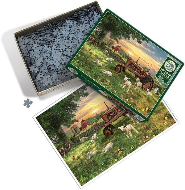 Cobble Hill - Field at Sunrise Jigsaw Puzzle (1000 Pieces)