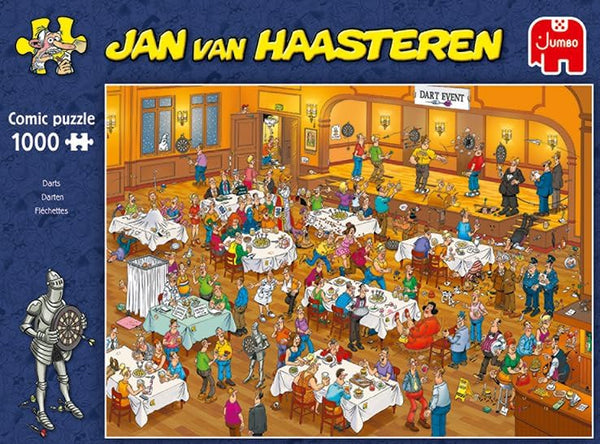 Jumbo - Darts by Jan Van Haasteren Jigsaw Puzzle (1000 Pieces)