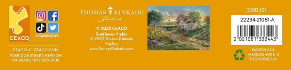 Ceaco - Sunflower Fields by Thomas Kinkade Jigsaw Puzzle (1000 Pieces)