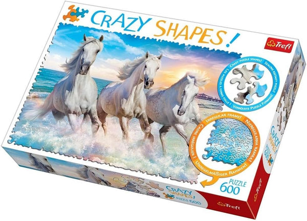 Trefl - Crazy Shapes! Galloping, Waves Jigsaw Puzzle (600 Pieces)