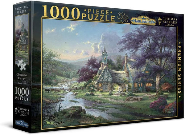 Harlington - Clocktower Cottage by Thomas Kinkade Jigsaw Puzzle (1000 Pieces)