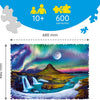 Trefl - Crazy Shapes! Iceland Aurora Jigsaw Puzzle (600 Pieces)